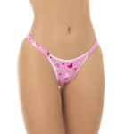 Tanga Biquíni Fio Duplo com Pala Dupla Estampada Canelada