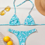 Biquíni Cortininha Estampado - Folhas Florence