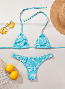 Biquíni Cortininha Estampado - Folhas Florence