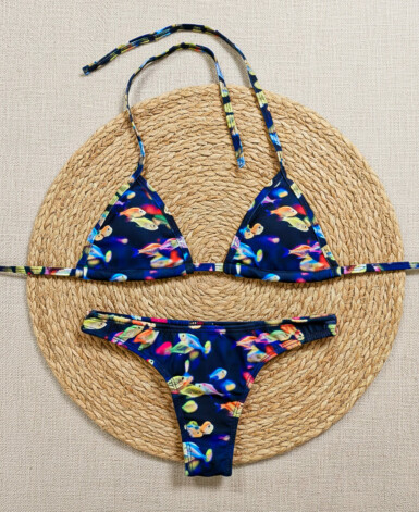 Biquíni Cortininha Estampado - Peixes