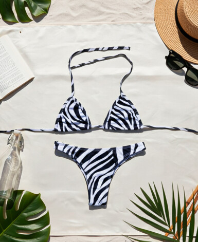 Biquíni Cortininha Estampado - Zebra