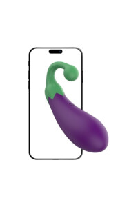 Bullet em Formato de Berinjela / Vegetais - À Longa distância App - 9,6 x 3,1cm