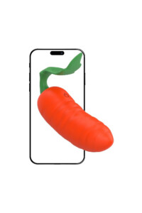 Bullet em Formato de Cenoura / Vegetais - À Longa distância App - 9,6 x 3,1cm