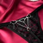 Calcinha Fio Dental com Strass Coração