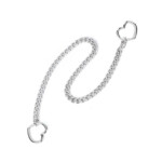 Coleira de Corrente com 2 Corações na Ponta