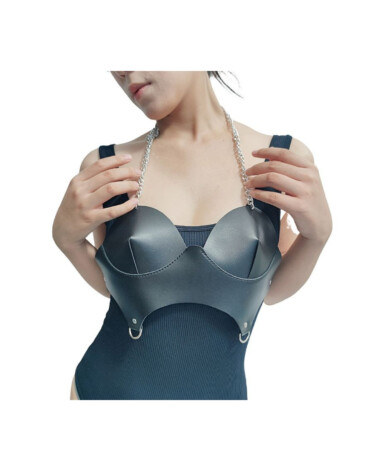 Harness - Top em Couro e Correntes